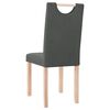 vidaXL Krzesła stołowe, 4 szt., ciemnoszare, obite tkaniną