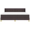 vidaXL Ł&oacute;żko sprężynowe z materacem Ciemny brąz 200 x 180 cm Poliester
