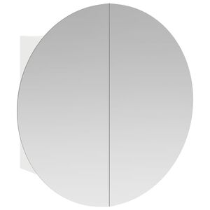 vidaXL Szafka łazienkowa z lustrem i LED, biała, 40x40x17,5 cm