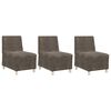 vidaXL Modułowa sofa bez podłokietników 3 pcs Ciemnoszary