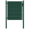 vidaXL Brama ogrodzeniowa PVC i stalowa 100x100 cm zielona