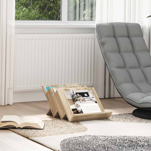 vidaXL Regał na gazety z p&oacute;łką Dąb Sonoma 53 x 40 x 28.5 cm