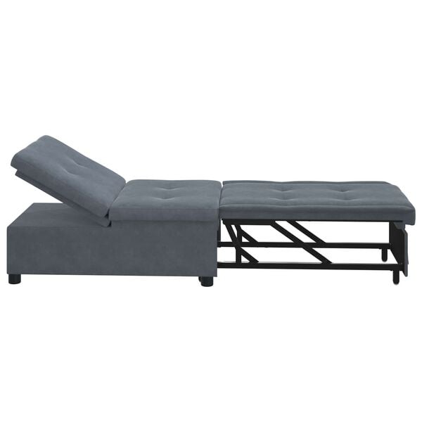 vidaXL Sofa Bed Ciemnoszary 194 x 67 x 82 cm Aksamit