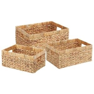 vidaXL Kosze do przechowywania 3 szt. Hiacynt wodny 40 x 30 x 18 cm