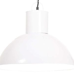 vidaXL Lampa wisząca, 25 W, biała, okrągła, 48 cm, E27