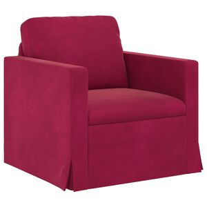 vidaXL Sofa Czerwone wino 78 x 78 x 80 cm Aksamit