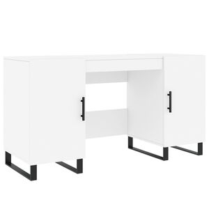vidaXL Biurko, białe, 140x50x75 cm, materiał drewnopochodny