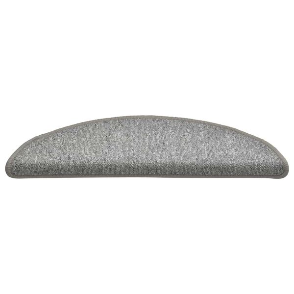 vidaXL Maty na schody 30 szt. 56x17x3 cm Jasnoszare półokrągłe