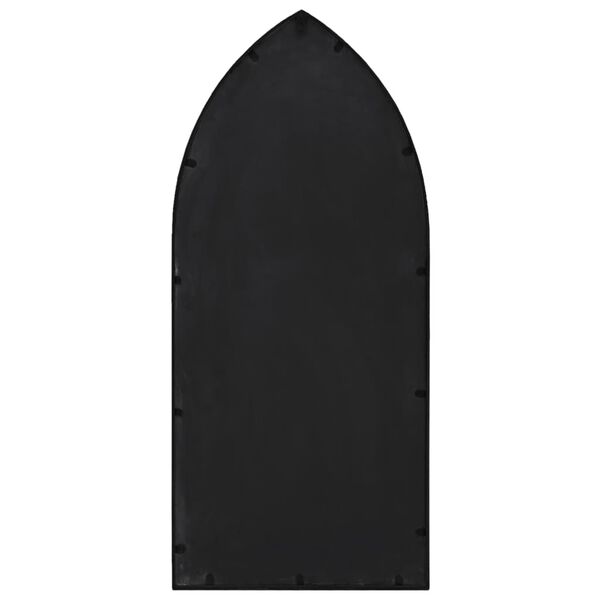 vidaXL Lustro ogrodowe, czarne, 70x30 cm, żelazne