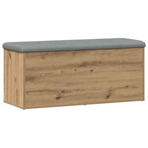 vidaXL Ławka ze schowkiem Artisan Oak 102x42x45 cm Drewno konstrukcyjne