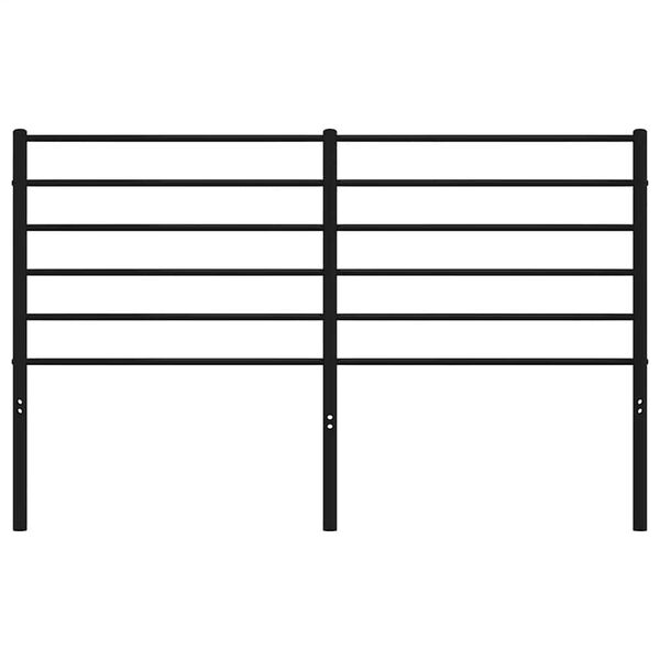 vidaXL Metalowe wezgłowie, czarne, 160 cm