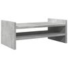 vidaXL Podstawka pod monitor, szarość betonu, 50x27x20 cm