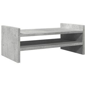 vidaXL Podstawka pod monitor, szarość betonu, 50x27x20 cm