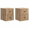 vidaXL Wisząca Szafka Nocna 2 pcs Dąb artisan 33 x 34,5 x 40 cm