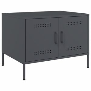 vidaXL Stolik kawowy, antracytowy, 68x50x50,5 cm, stal