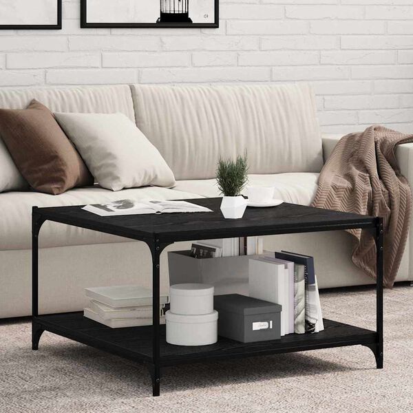 vidaXL P&oacute;łka na książki 4 pcs Czarny 80 x 40 x 1,5 cm