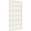 vidaXL Drzwi przesuwne, złote, 102,5x205 cm, przezroczyste szkło ESG