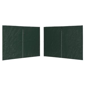vidaXL Ścianki boczne namiotu, 2 szt., z suwakiem, PE, zielone