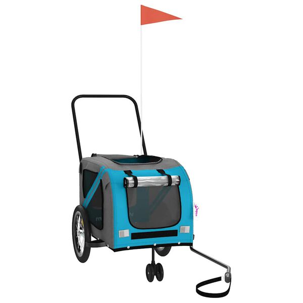 vidaXL Przyczepka rowerowa dla zwierząt, tkanina Oxford i żelazo