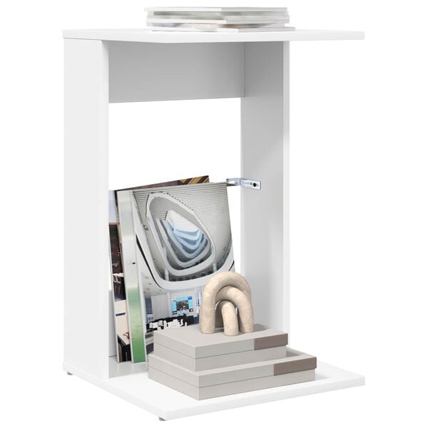 vidaXL Stolik boczny Biały 40 x 38 x 62,5 cm Materiał drewnopochodny