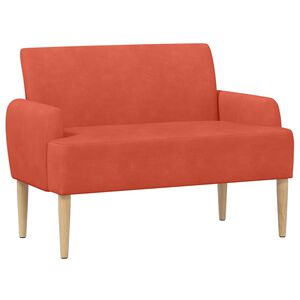 vidaXL Sofa dwuosobowa z guzikowym pikowaniem Czerwono-pomarańczowy