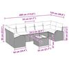 vidaXL Zestaw Sof na Ogr&oacute;d z poduszką z poduszką 8 pcs Beżowy i szary