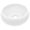 vidaXL Luksusowa, okrągła umywalka, matowa biel, 40x15 cm, ceramiczna