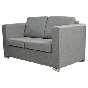 vidaXL 2 osobowa sofa tapicerowana jasnoszara