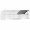 vidaXL Klatka dla kur z 2 drzwiami 3 szt. Srebrny 600x200x200 cm