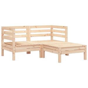 vidaXL Ogrodowa sofa 2-osobowa z podn&oacute;żkiem, lite drewno sosnowe