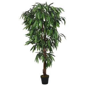vidaXL Sztuczne drzewko mango, 450 liści, 120 cm, zielone