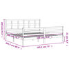 vidaXL Rama ł&oacute;żka z wezgłowiem, lite drewno