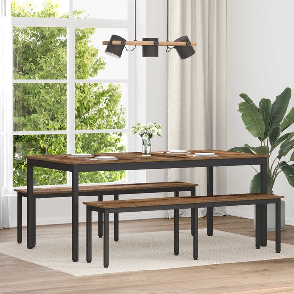 vidaXL ławka Stare drewno 160 x 35 x 45 cm Materiał drewnopochodny