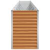 vidaXL Podniesiona rabata ogrodowa 582 x 50 x 68 cm Stal Galwanizowana