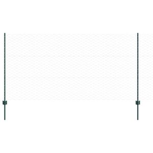 vidaXL Sześciokątne ogrodzenie z słupkiem 25 x 1,2 m Stal pokryta PVC