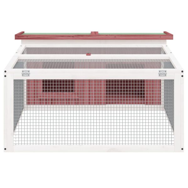 vidaXL Klatka dla królików, mokka, 117,5x97x47,5 cm, drewno sosnowe