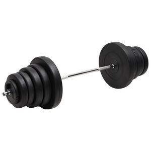 vidaXL Sztanga z zestawem obciążnik&oacute;w, 90 kg