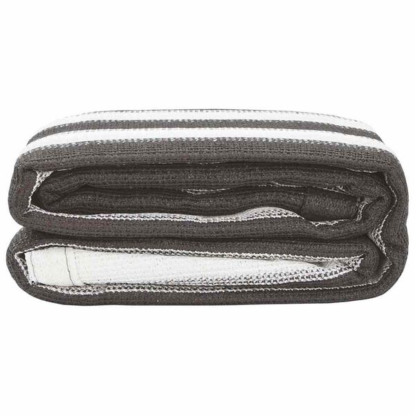 vidaXL Wykładzina do namiotu, antracytowo-biała, 400x400 cm, HDPE