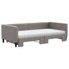 vidaXL Sofa rozsuwana z materacami, kolor taupe, 100x200 cm, tkanina