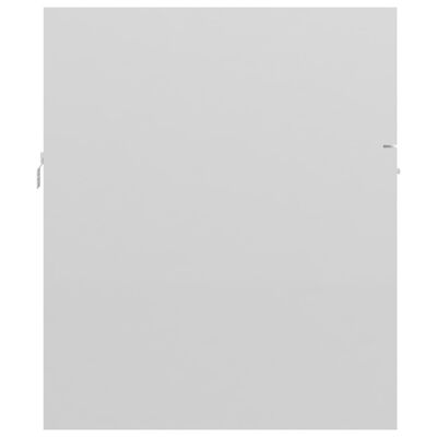 vidaXL Szafka pod umywalkę, biała, wysoki połysk, 80x38,5x46 cm, płyta