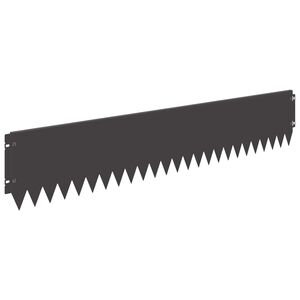 vidaXL Krawężnik do trawnika 30 pcs 103 x 20 cm Stal Czarny