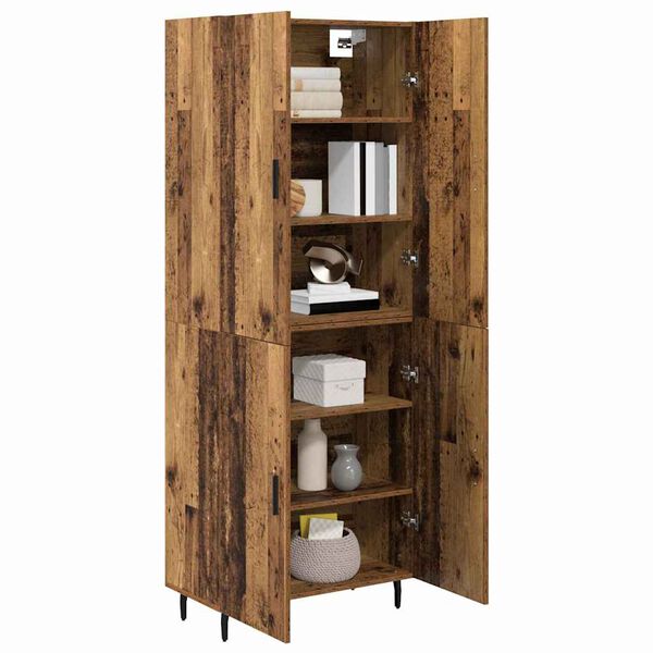 vidaXL Highboard 2 pcs Stare drewno Materiał drewnopochodny