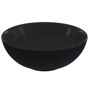vidaXL Umywalka połysk czarny &Oslash;28x10 cm ceramiczna