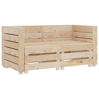 vidaXL Ogrodowa sofa 2-osobowa z palet, drewniana