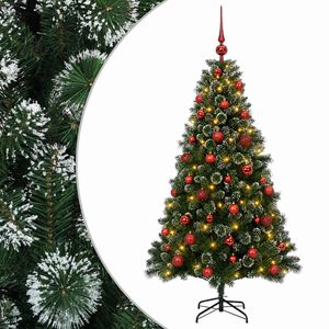 vidaXL Sztuczna choinka z bombką 120 cm 150 LED Ciepła biel