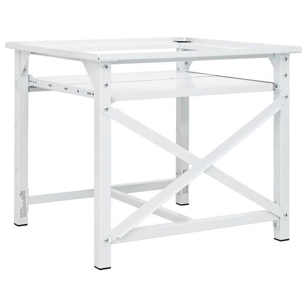 vidaXL Podest pod pralkę z p&oacute;łką, biały