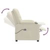 vidaXL Fotel ułatwiający wstawanie, kremowy, obity sztuczną sk&oacute;rą