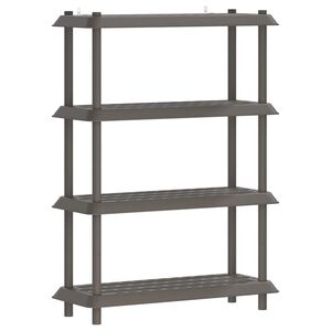 vidaXL Jednostka regałowa 4 poziom&oacute;w 100 x 40 x 136,5 cm PP jasnoszary