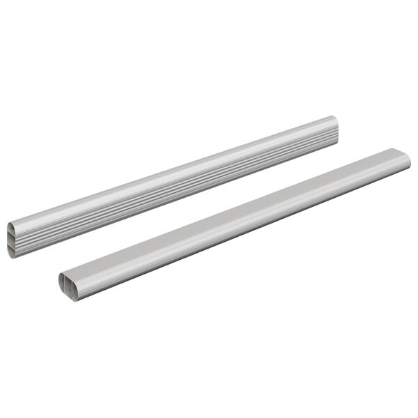 vidaXL Drążek do szafy 2 pcs Srebrny 764 x 15 x 29 mm Stop Aluminium