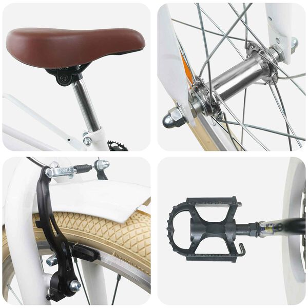 vidaXL Rower Dziecięcy 20 Cali 6-11 Biały